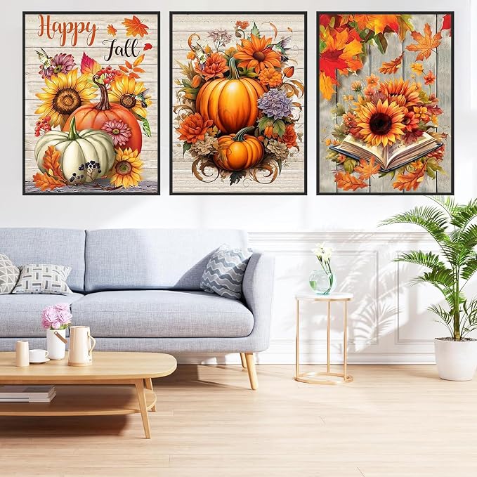 Diamond Art Kits for Adults,6 Pack fall Diamond Painting Kits 12x16inch