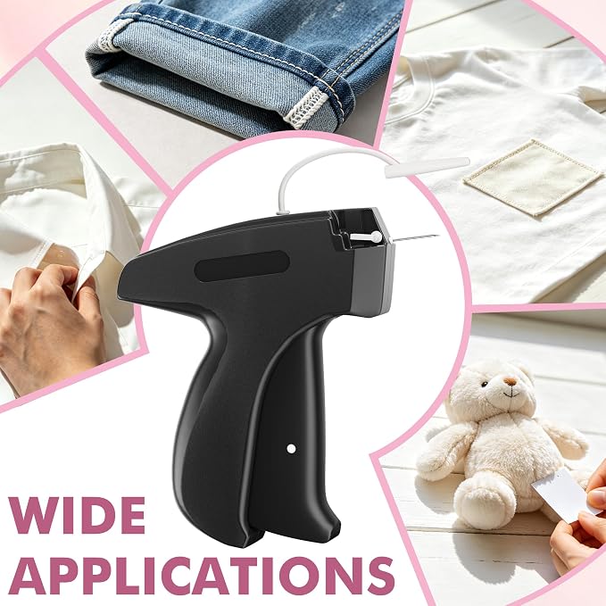 Stitch Gun for Clothes, Tagging Gun, Quick Clothing Fixer, Black