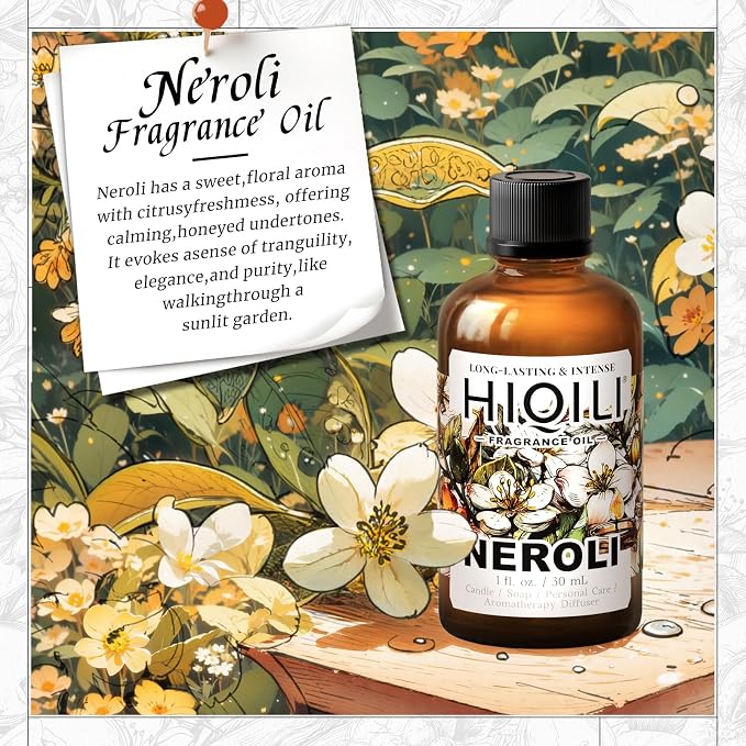 HIQILI Neroli Fragrance Oil for Perfume Making & Add to Body Lotion -1Fl Oz