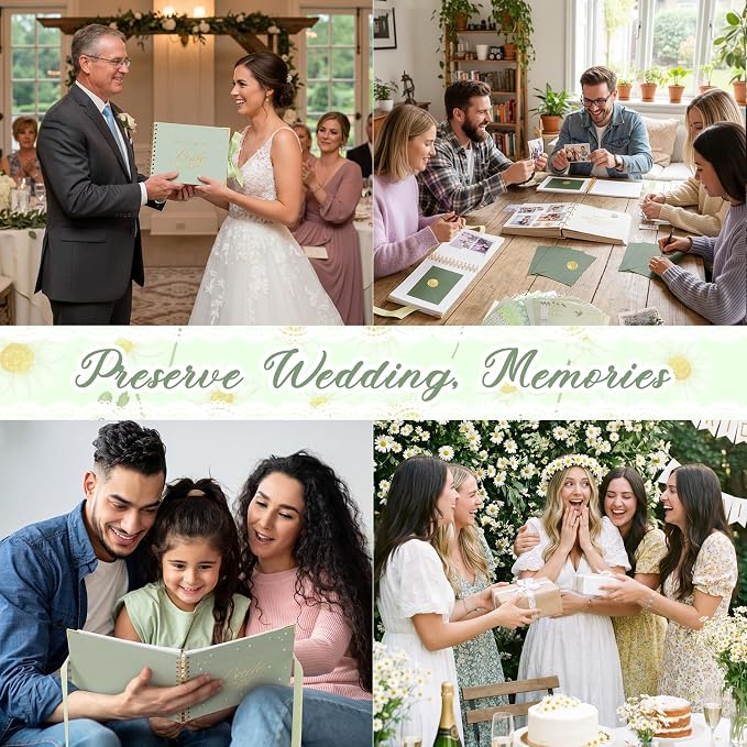 Letters to Bride Scrapbook,8.5 X 7 Inch,Classic,Green