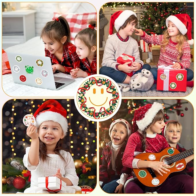 50PCS Smile Christmas Stickers