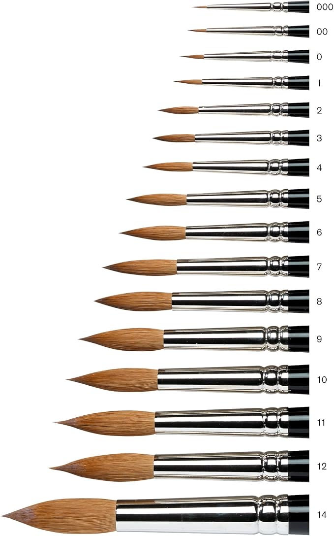 Winsor & Newton Series 7 Kolinsky Sable Brush, Round SH #9
