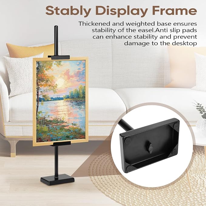 30'' Adjustable Tabletop Easel Stand, Black Easel for Display | Steady and Elegant Picture Easels for Display, Picture Frame Stand, Adjustable Art Easel,Picture stand for Artwork, Photo.