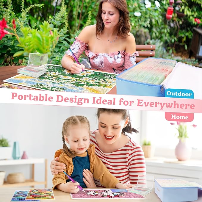 twivah 27PC Diamond Art Storage Containers, Diamond Painting Trays with Lid