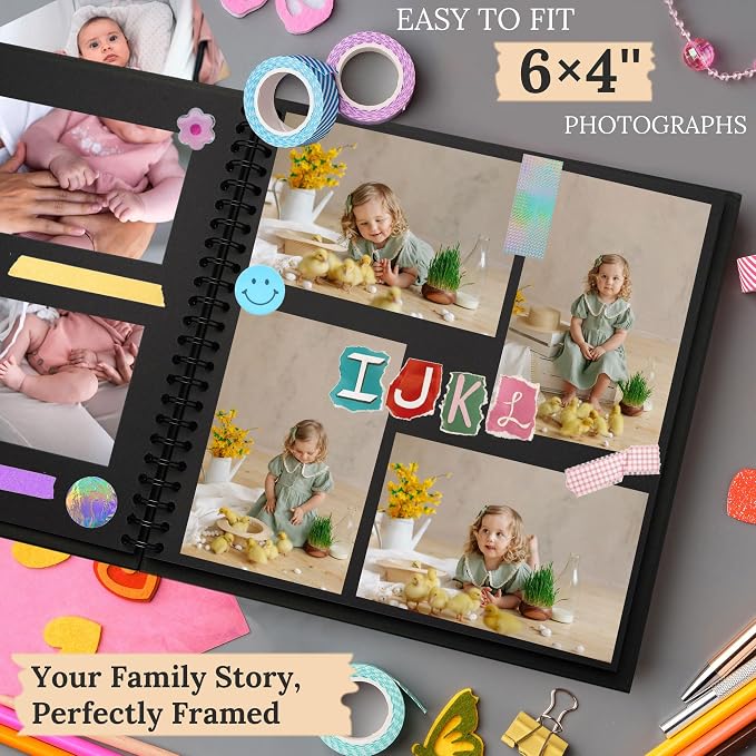 Scrapbook Photo Album 12"x12" 50 Sheets 100 Pages Hardcover Kraft Paper