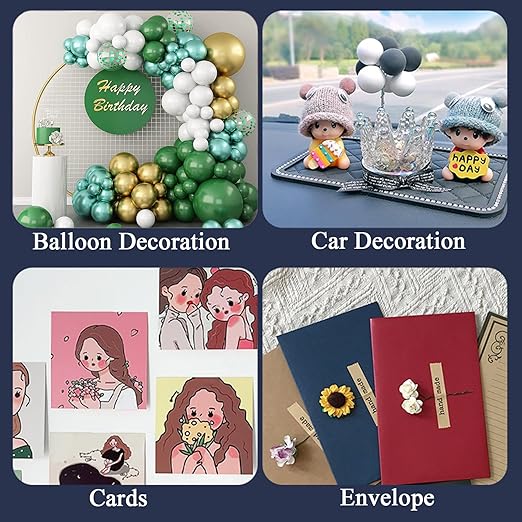 LMJIA Sticky Tack for Wall Hanging (0.31"*0.51"-300 Pcs) — Removable Poster Putty & Mounting Putty, Double-Sided Adhesive Dots for Damage-Free Decor, Balloons & Crafts