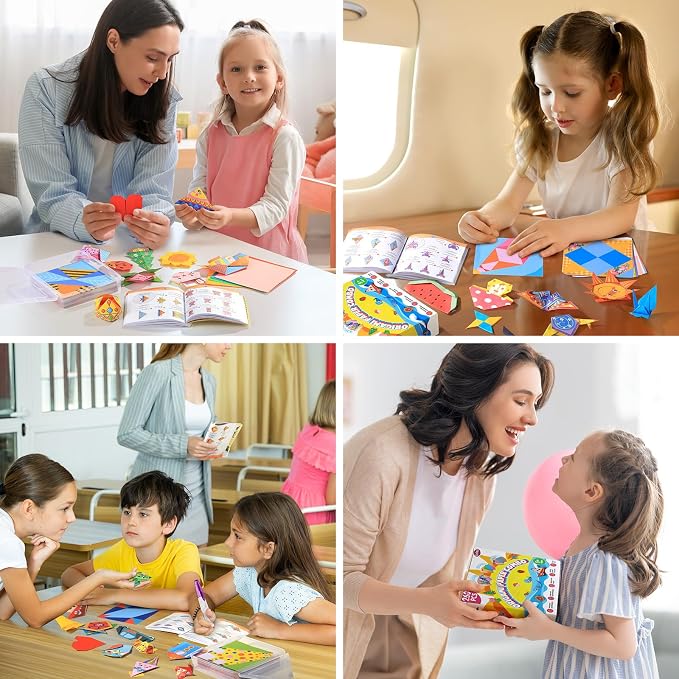 Funtopia Origami Kit for Kids Ages 5-8 8-12, 260 Sheets Origami Paper | DIY Craft Art Projects Supplies for Boys Girls, 99 Patterns and Guiding Book, Travel School Vacation Activities Toy