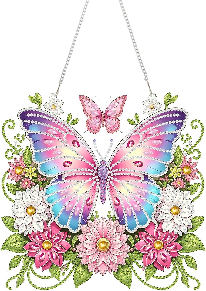 RYMILIE Hanging Diamond Art Painting Kits for Adults Butterfly