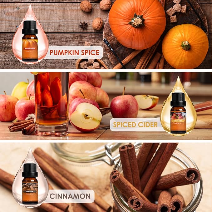 ARVIDSSON Autumn Fragrance Oil Set, Fall Essential Oils for Diffuser