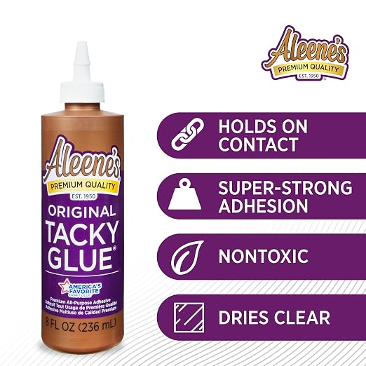 Aleene's Original Tacky Glue, All Purpose Adhesive, Perfect for Crafts and DIY Projects, Dries Fast and Clear, 8 fl oz 3-Pack