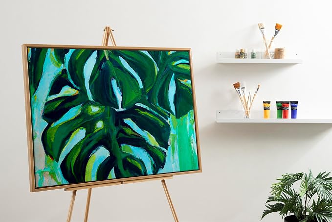 Kate and Laurel Sylvie Blank Framed Canvas Wall Art, 28x38 Natural, Modern Empty Canvas for Paint-Your-Own Art, Premium Canvas Already Framed