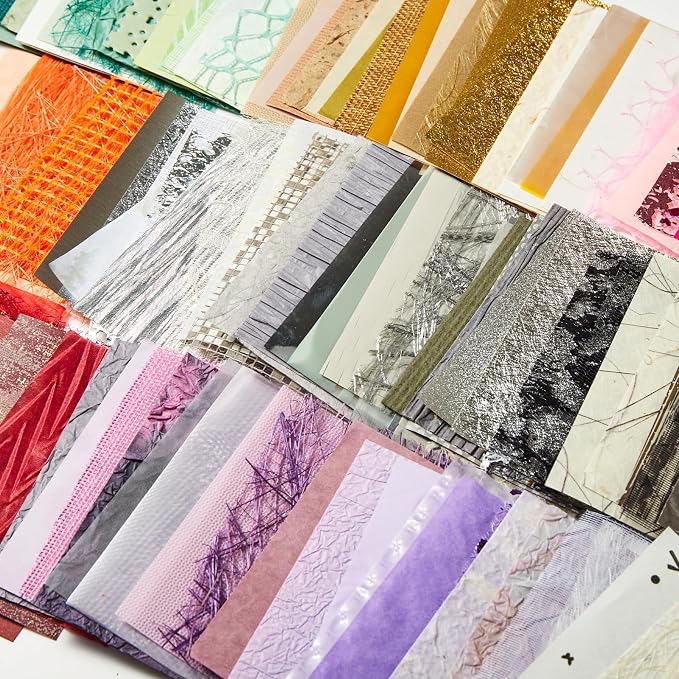 208 Sheets A7 Scrapbook Paper Kit, 12 Colors Mixed Textured Papers