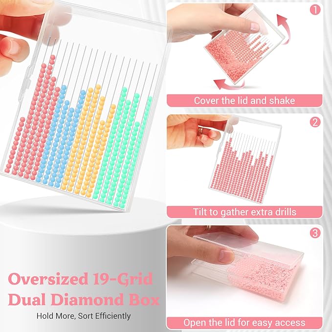 twivah 27PC Diamond Art Storage Containers, Diamond Painting Trays with Lid