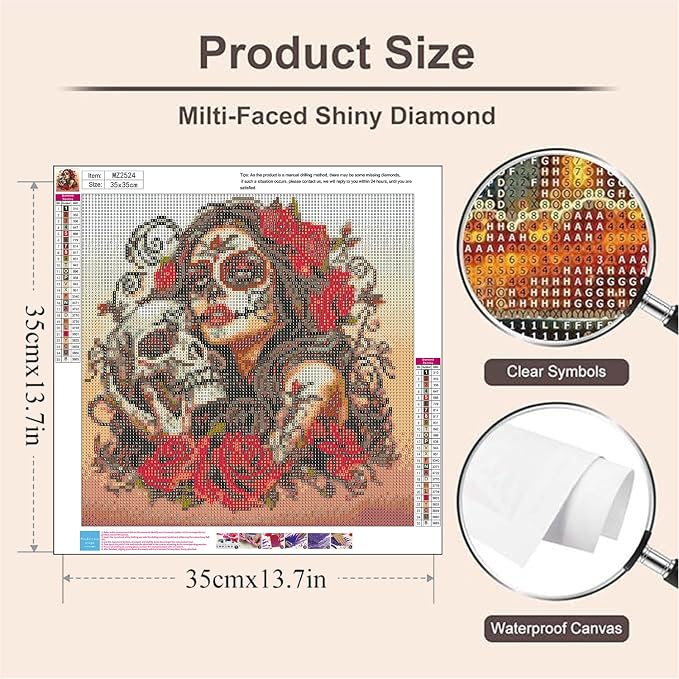 XUCNWL Diamond Art Kits for Adults,Gothic Girl Diamond Painting