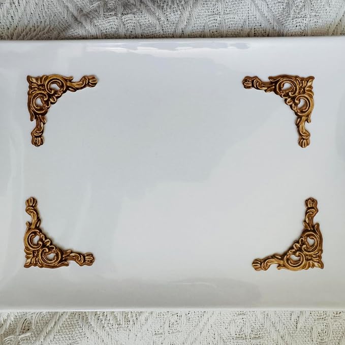 24pcs Vintage Frame Corner Stickers Scrapbook Decorative Paper Gold