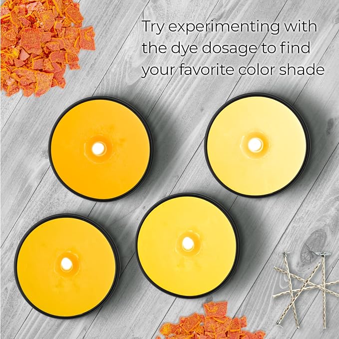 Yellow Candle Dye 2oz for Soy Candle Making – Concentrated Wax Color Chips | Highly Concentrated Candle Wax Dyes – Candle Shop Premium Color Dye Chips for Soy Wax, Beeswax, Paraffin