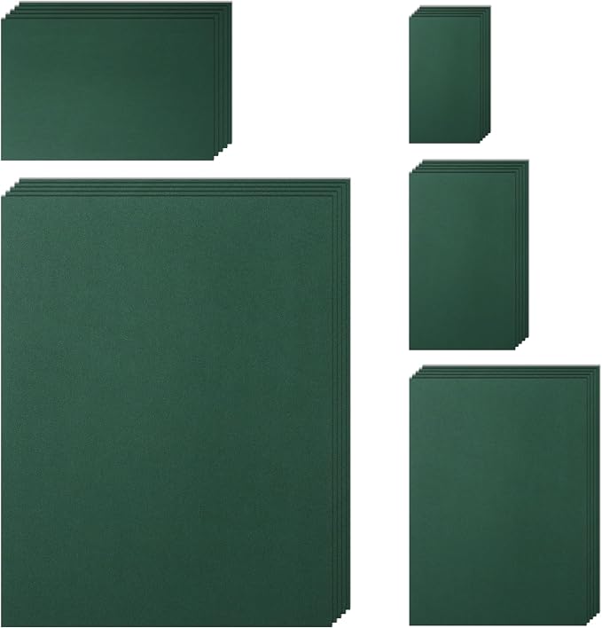 Silunkia 500 Sheets Dark Green Cardstock 5 Assorted Size 75lb