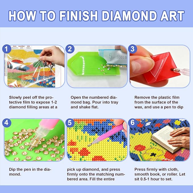 Leatrice 6 Pack Landscape Diamond Painting Kits for Adults 11.8x15.7 Inches