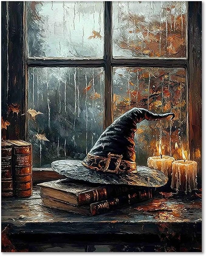 Fall Paint by Numbers Kit for Adults, Adult Paint by Number Kits 16x20 Inch | Halloween Painting by Numbers for Adults, Acrylic Paint, DIY Crafts for Adults, Ideal Gifts or Home Wall Decor, Frameless