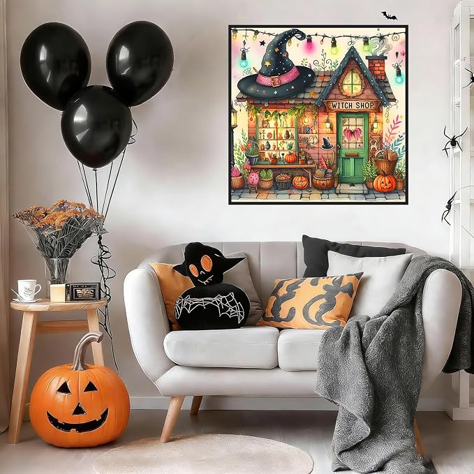 Lophomie Halloween Diamond Art Kits for Adults, 5D Diamond Painting Kits