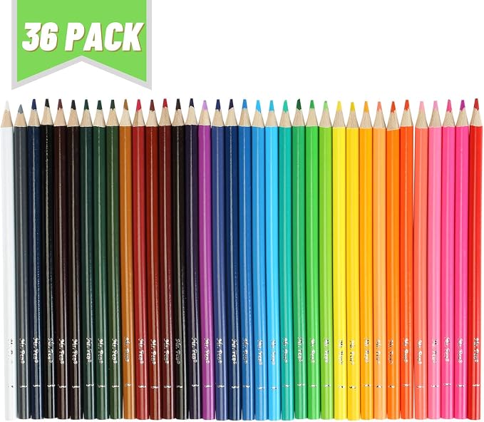 Mr. Pen- Colored Pencils for Adult Coloring Books, 36 Pack | Soft Core Color Pencils for Adult Coloring Book, Drawing, Sketching, Blending & Shading-Art Supplies