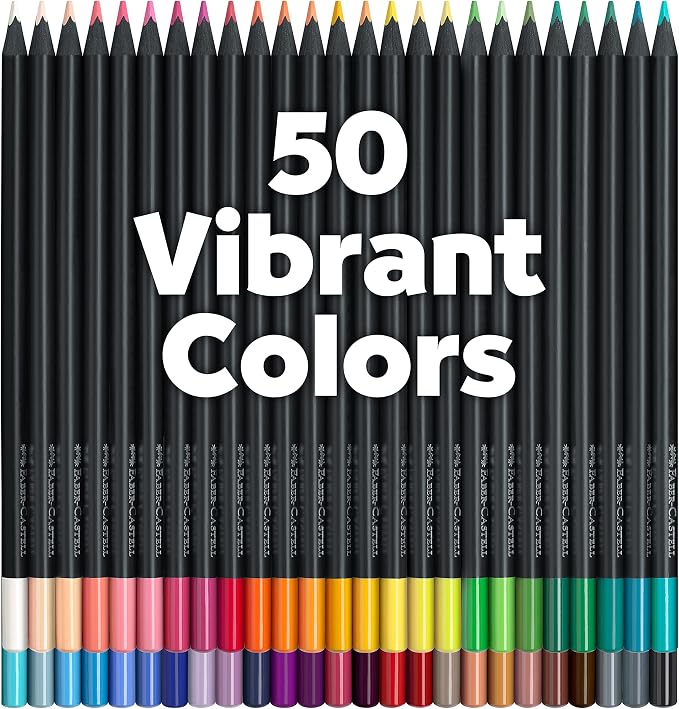 Faber-Castell Black Edition Colored Pencils, 1 Count (Pack of 50)