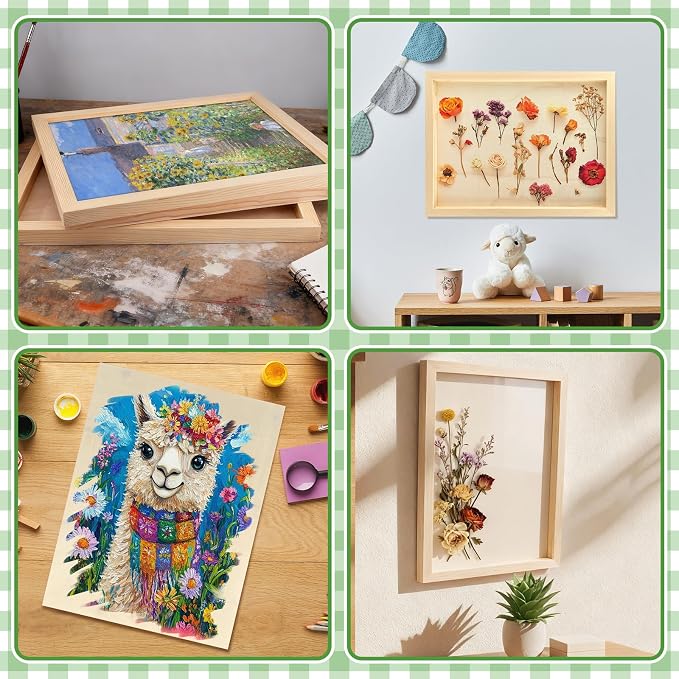 FSWCCK 5 Pack 11 x 14 inch Wood Panel Boards, Unfinished Wood Canvas Panels for Crafts, Painting Canvas, DIY Art Projects, Pouring, Arts Use with Oils, Acrylics