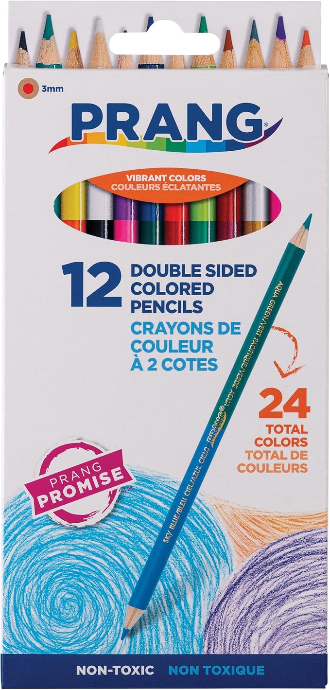 Prang Duo-Colored Pencils, 24 Assorted Colors, 12 Count