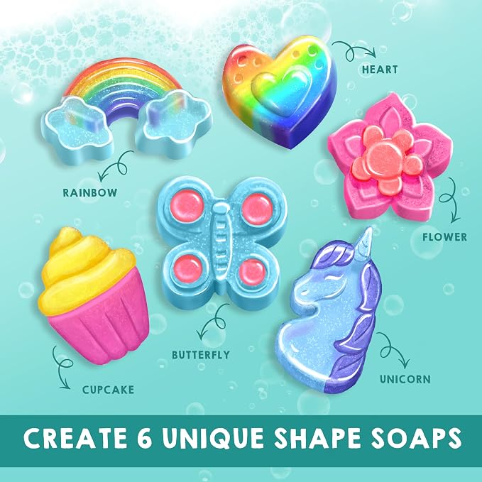 Klever Kits Bath Bomb, Soap Making Kit for Kids, 2-in-1 Spa Science Kits, DIY Make Your Own Bath Bombs & Soap, Spa Kit for Kids, Gifts Toys for Kid, Birthday Present