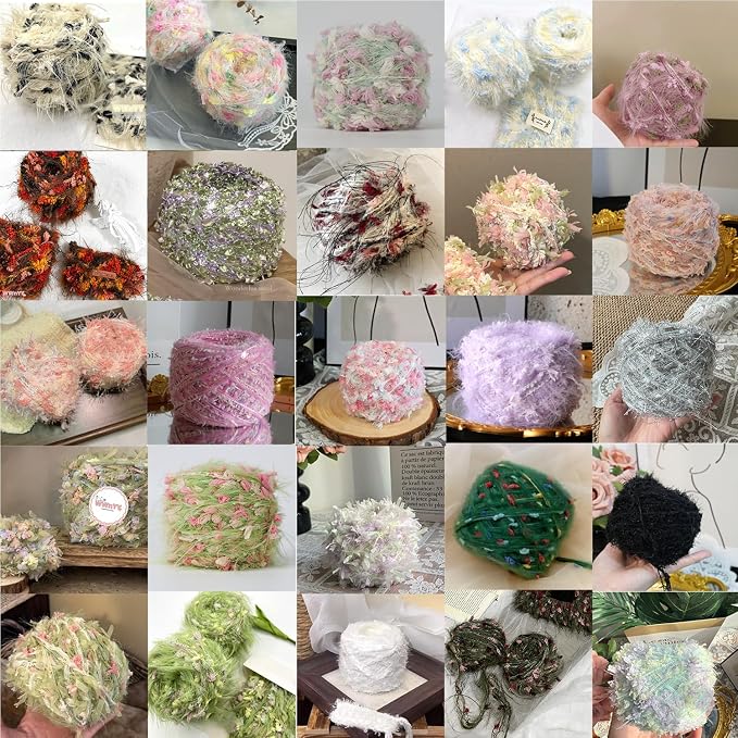 【Blind Box 】Artisanal Yarn Fancy Yarn Multifiber Blended Yarn Soft Colorful