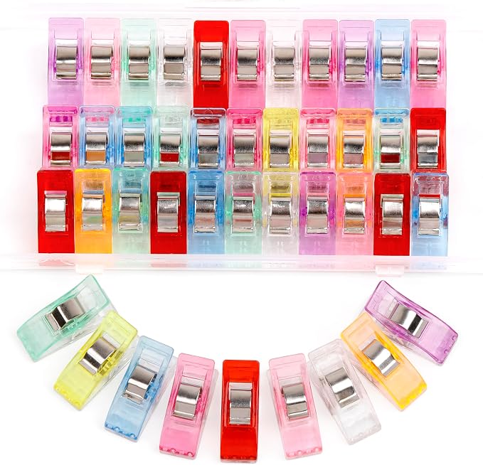 40 Pcs Sewing Clips for Fabric Acrylic Multifunctional Quilting Clips，Quilting Supplies, Sewing Accessories and Supplies