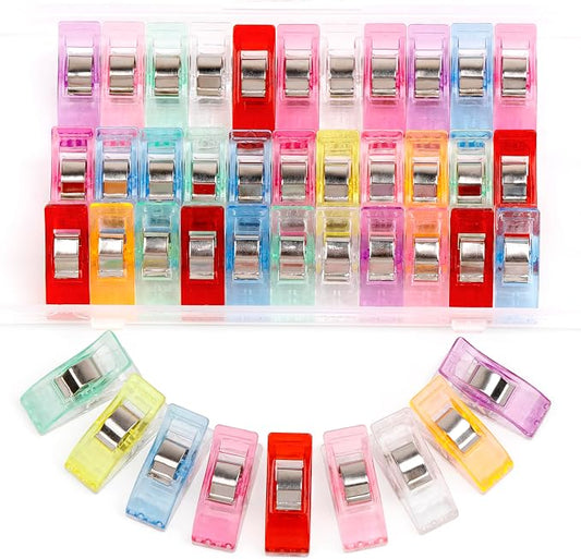 40 Pcs Sewing Clips for Fabric Acrylic Multifunctional Quilting Clips，Quilting Supplies, Sewing Accessories and Supplies