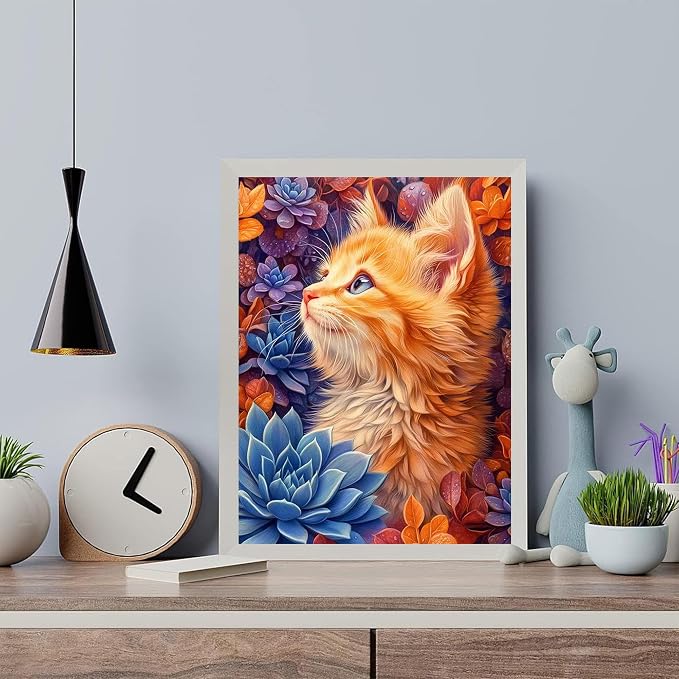 Arttoplus Cat Paint by Numbers Kit for Adults Beginner 16x20 inch | Animal Adult Paint by Number Kits on Canvas, DIY Acrylic Oil Painting by Numbers for Gift Home Wall Decor (Without Frame)