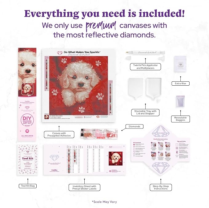DIAMOND ART CLUB Cuddles Diamond Art Kits for Adults