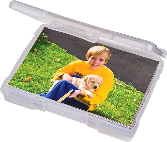 ArtBin 6946AB Photo & Craft Organizer 4" x 6" Box, [1] Plastic Storage Case, Clear