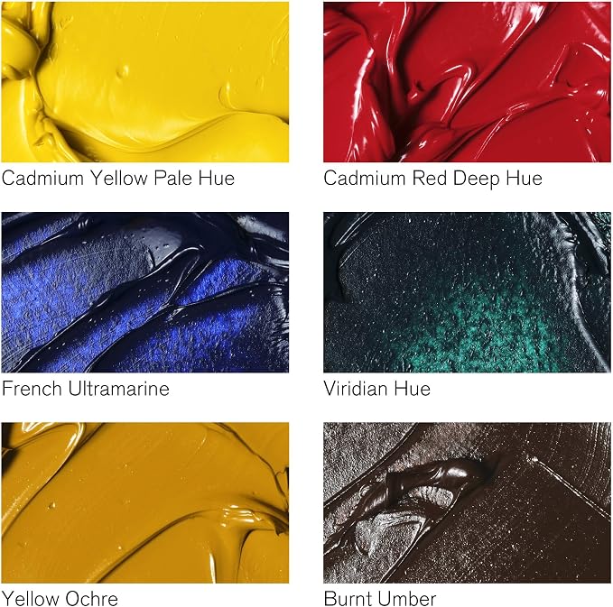 Winsor & Newton Winton Oil Color Paint, Intro Set, 6 x 21ml Tubes, Multicolor, 0.73 Fl Oz (Pack of 6) | Artist pigments, Durable, Lightfast, Permanent, Uniform Consistency, Great Pigment Load