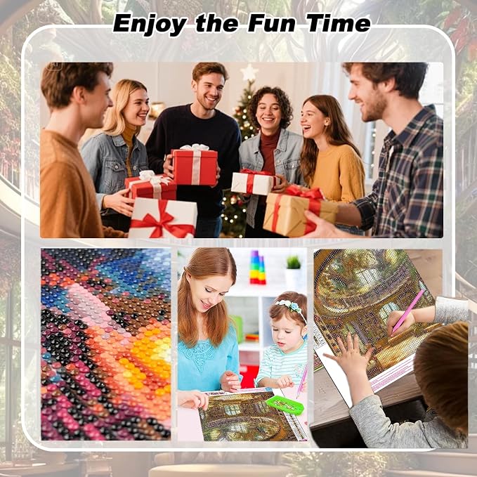 AIBOERL Diamond Art Kits for Adults，Bookstore Diamond Painting Wall Decor | Round Drill Bookstore Diamond Painting for Beginners DIY Rhinestone 5D Diamond dots(Gemstone Craft)Wall Art Gift 12x12IN