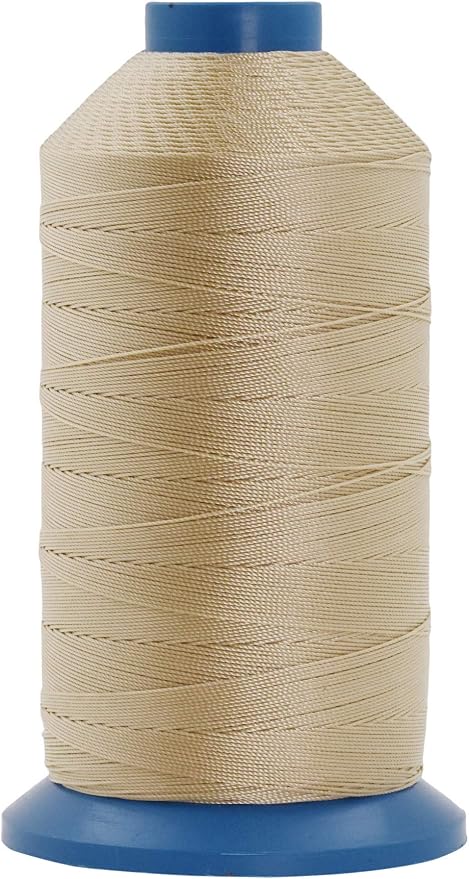 Mandala Crafts Size 138 420D T135 Tan Bonded Nylon Thread, 1250 YDs