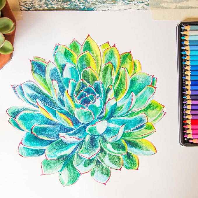 PATIKIL Watercolor Pencil, 12Pcs Water Soluble Pencils for Blending, Coloring, Sketch Drawing, Painting, Green