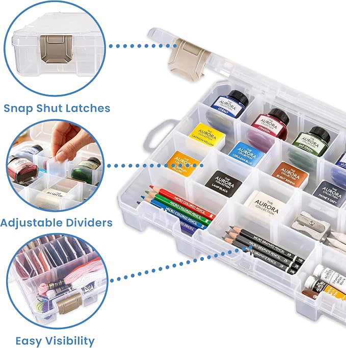 ArtBin Floss Finder Box, Embroidery Floss Organizer, Clear