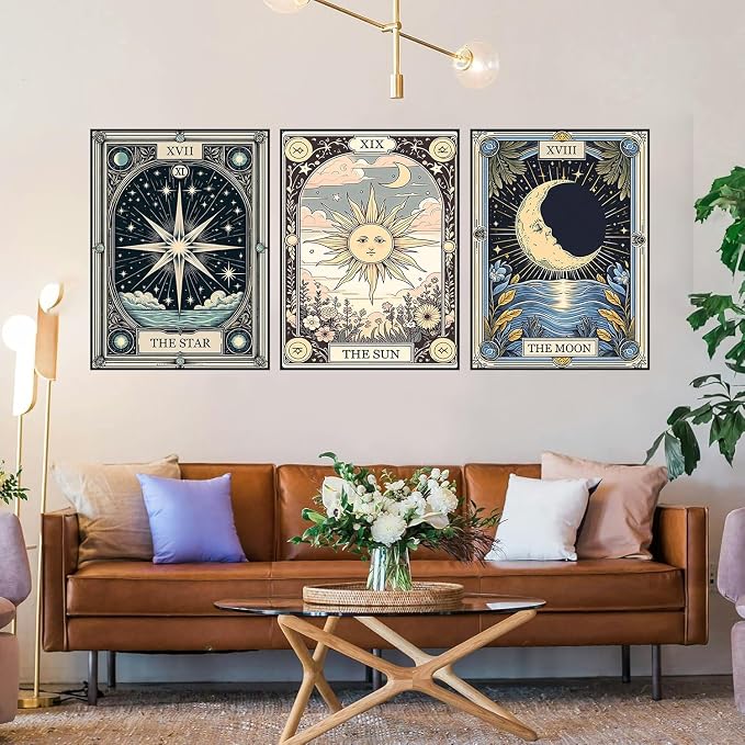 Axquilon 3 Packs Tarot Paint by Numbers Kit for Adults 12x16in