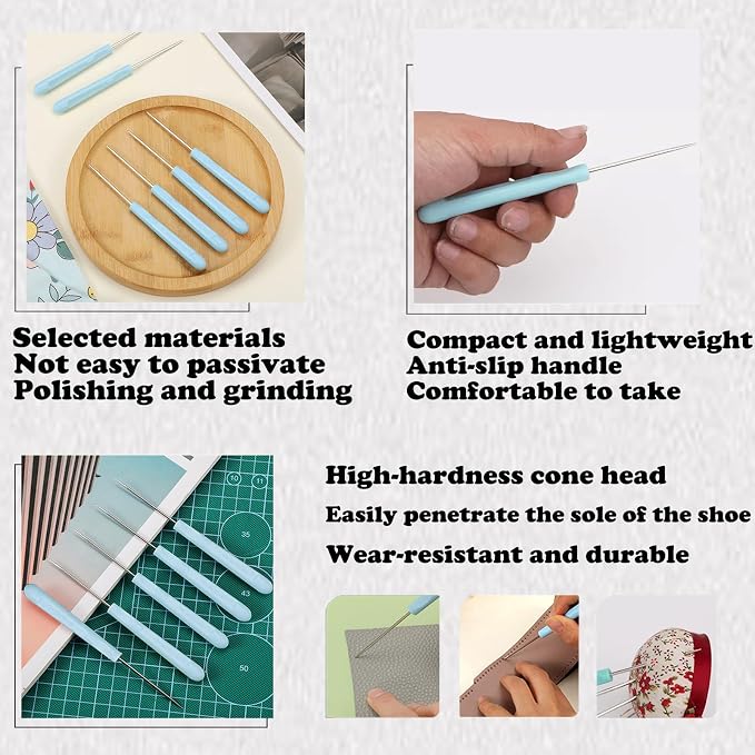 135PCS Candle Making Kits with Candle Wick Trimmer(7IN)& Dipper,Big Eye Long Needle Mold Hook Punch Needle for Inserting Wick,Cotton Wick with Metal Sustainer Tabs,Wick Stickers for Candle Lovers