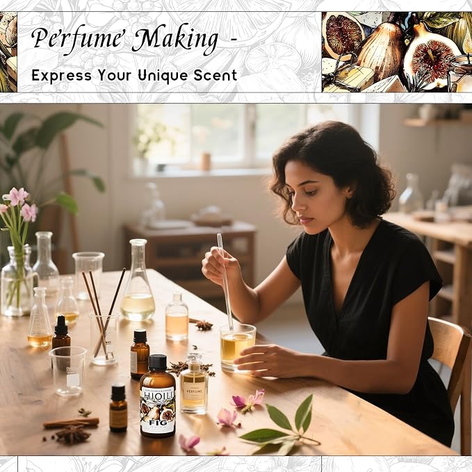 HIQILI Fig Fragrance Oil, DIY Perfume, Add to Bath & Body Products - 30ML