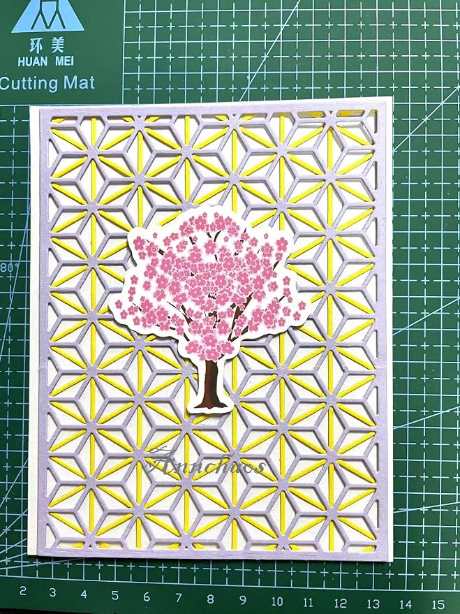 Cutting Dies 3D Background Frame Metal Stencils Scrapbooking Tools DIY Craft Carbon Steel Embossing Template for Paper Card Making Album Arts Supplies (Diamond Layer), XMEI000580