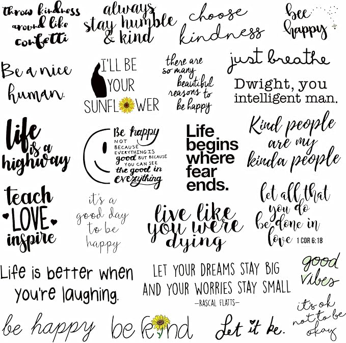 300PCS Motivational Inspirational Stickers for Scrapbook Planner Journaling