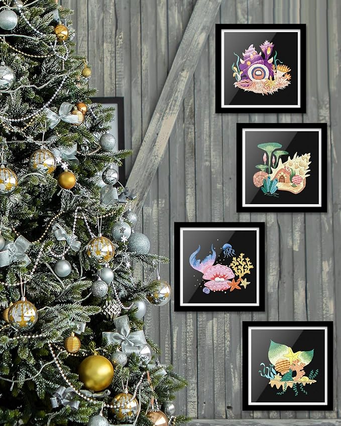 TINDTOP 4 Pack Embroidery Kit for Adult, Embroidery DIY Starter Kit