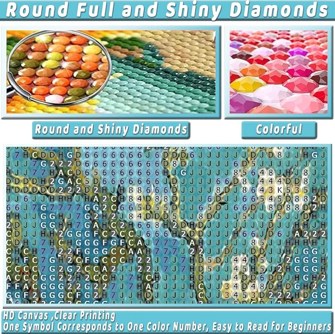 3 Pack Van Gogh Diamond Art Kits for Adults Diamond Painting Kit Beginner