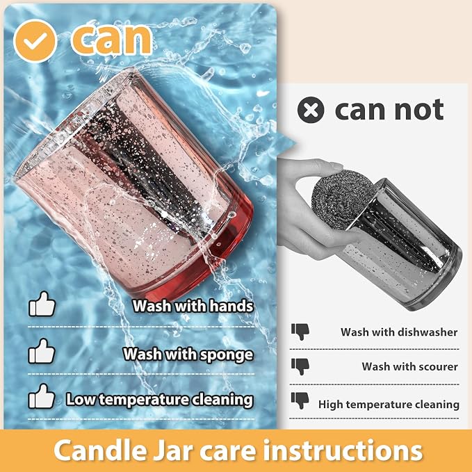 SHOWIN Thick Candle Jars for Making Candles 12 Pcs, 7 OZ Empty Jars with Wood Lids for Candle Making, Sample Container, Rose Pink
