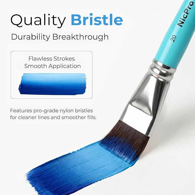 Nicpro Face Paint Brush Set, 7PCS Face & Body Painting Brushes