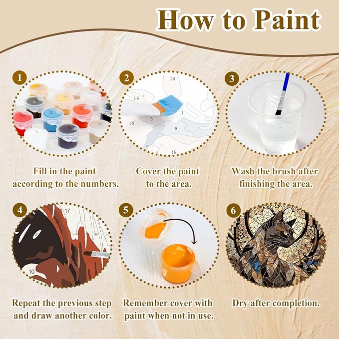 Cat Paint by Numbers Kit for Adults, Paint by Number for Adults 16x20 Inch